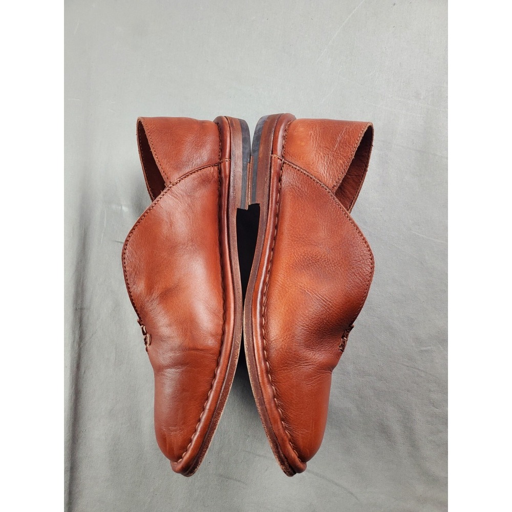 Punto Pigro Womens Shoes 7 Brown Leather Loafers cottagecore retro Italy EUR 38 - Picture 4 of 11
